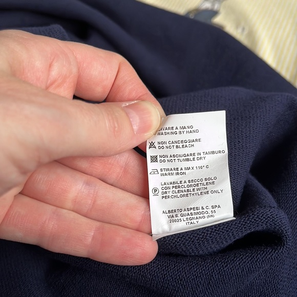 NWT Women’s ASPESI Oxford knit Maglia A-Line Maxi Skirt / Navy / Small - Picture 11 of 15